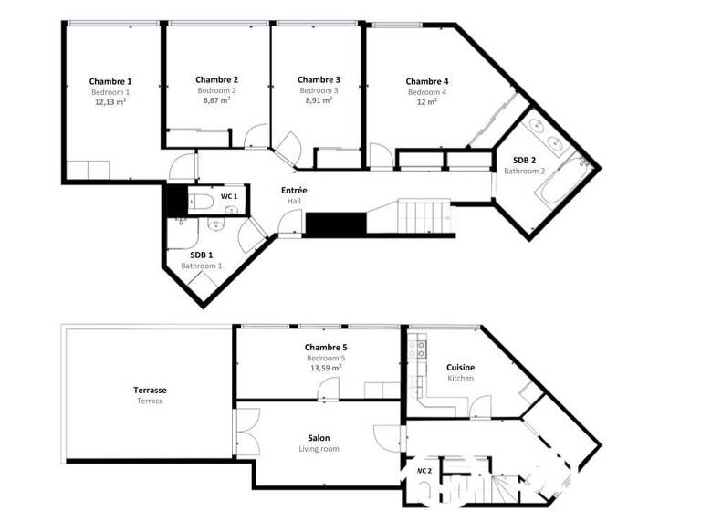 Appartement à louer 980 € 1 pièce 1<br/>chambre 14 m²<br/>superficie 17ème<br/>étage Parc-La Boule- Champs Pierreux Nanterre 92000