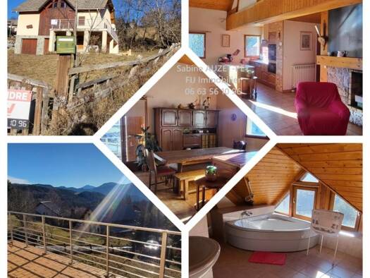 Chalet à vendre 385 000 € 5 pièces 3 chambres 204 m² 1 000 m² de terrain Montclar 04140