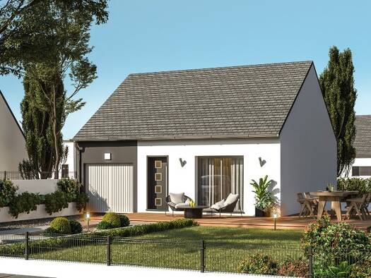 Terrain avec maison neuve à vendre 208 000 € 3 pièces 2 chambres 80 m² 346 m² de terrain Le Petit-Fougeray 35320