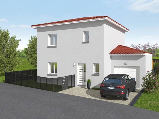 Terrain avec maison neuve à vendre 283 000 € 4 pièces 3 chambres 89,3 m² 803 m² de terrain Marlieux 01240