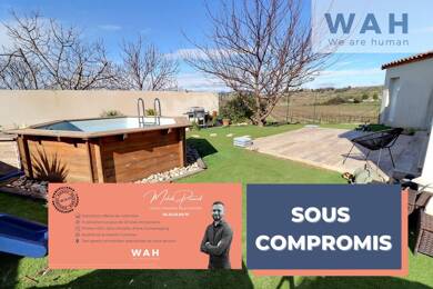 Maison de plain-pied à vendre 310 000 € 5 pièces 4 chambres 100 m² 380 m² de terrain Canet 34800