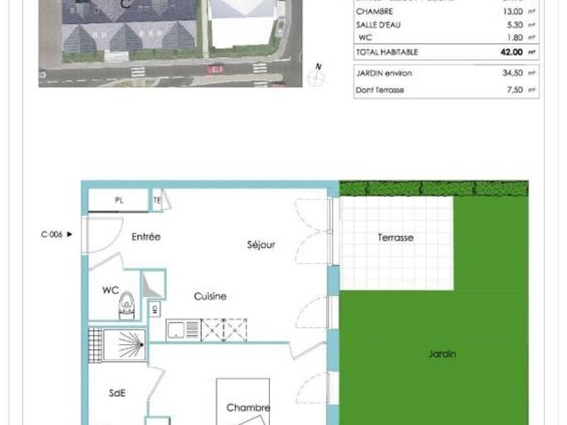 Maison à louer, 42m², BONS EN CHABLAIS