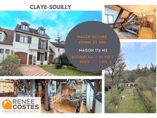 Maison en viager occupé Bouquet 97 200 € 6 pièces 3 chambres 176 m² 753 m² de terrain Nord Ouest Claye-Souilly 77410