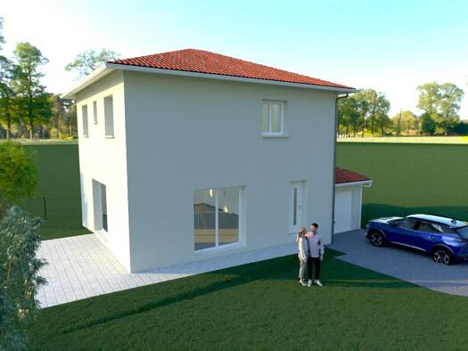 Terrain avec maison neuve à vendre 280 000 € 5 pièces 1 chambre 105 m² Champfleuri Bourgoin-Jallieu 38300