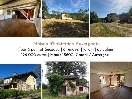 Maison à vendre 126 000 € 5 pièces 3 chambres 75 m² 4 432 m² de terrain St Etienne de Maurs 15600