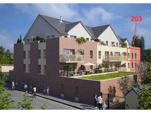 Appartement à vendre - neuf 267 000 € 3 pièces 2 chambres 73,6 m² dès le 31/12/2027 Nord Gournay-en-Bray 76220