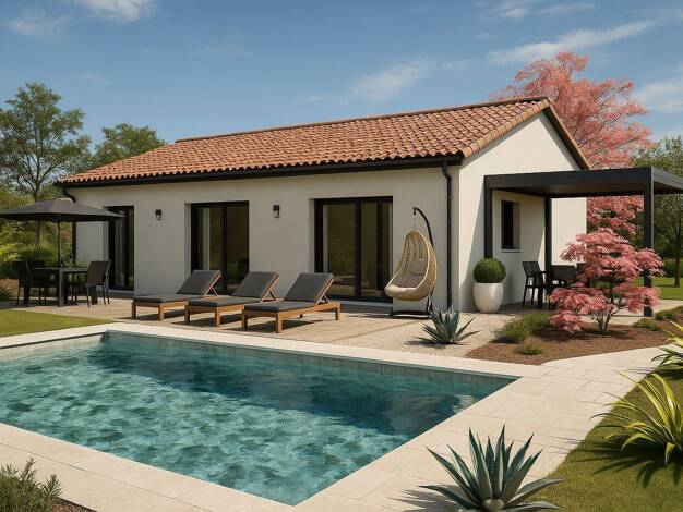 Terrain avec maison neuve à vendre 254 752 € 4 pièces 3 chambres 85 m² 500 m² de terrain Saint-Cassien 38500