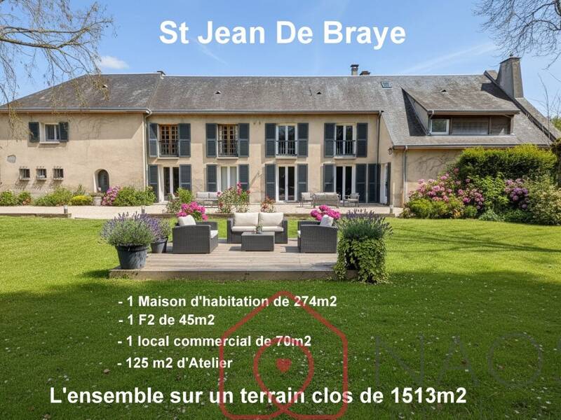 Maison à vendre, 389m², SAINT JEAN DE BRAYE