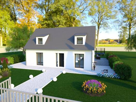 Terrain avec maison neuve à vendre 248 930 € 4 pièces 3 chambres 93,3 m² 1 180 m² de terrain Étrépagny 27150