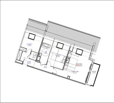 Appartement à louer 871 € 3 pièces 2 chambres 68,8 m² Dernier étage, Étage 4/4 Bons en Chablais 74890