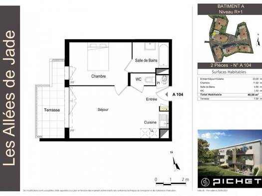 Appartement à louer 619 € 2 pièces 1 chambre 40 m² 1er étage Collettes Est Draguignan 83300