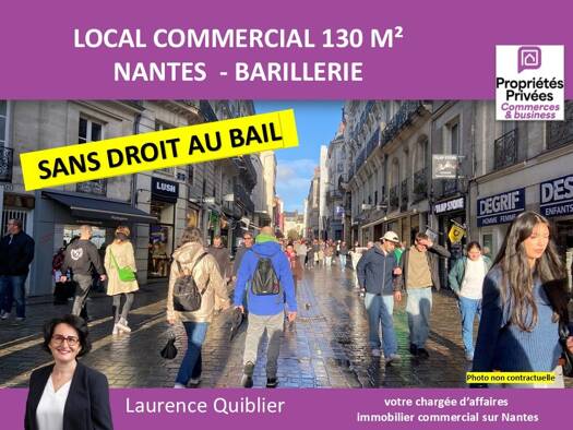 Local commercial à louer 3 876 € 130 m² de surface de vente divisible Graslin-Commerce Nantes 44000