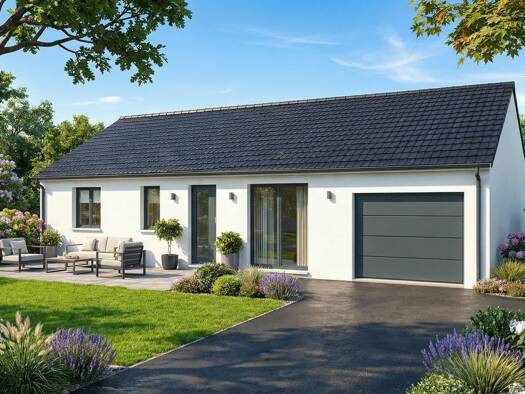 Terrain avec maison neuve à vendre 185 210 € 4 pièces 3 chambres 87 m² 1 237 m² de terrain Charolles 71120