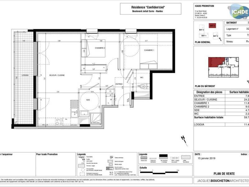 Maison à louer, 59m², NANTES
