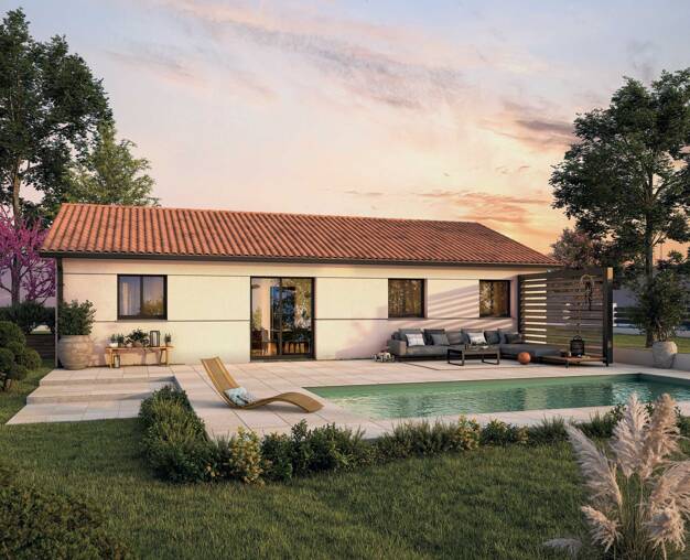Terrain avec maison neuve à vendre 248 000 € 4 pièces 3 chambres 100 m² 700 m² de terrain Vacquiers 31340