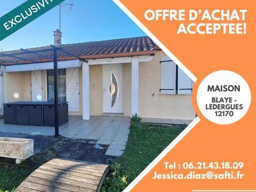 Maison de plain-pied à vendre 229 900 € 5 pièces 3 chambres 90 m² 4 925 m² de terrain Cadalen 81600