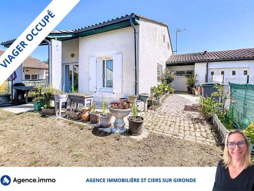 Maison en viager occupé Bouquet 46 500 € 4 pièces 1 chambre 104,3 m² 652 m² de terrain Saint-Ciers-sur-Gironde 33820