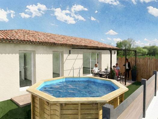 Terrain avec maison neuve à vendre 305 600 € 3 pièces 2 chambres 67 m² 253 m² de terrain Plantade-Ferrages-Vacon Rognac 13340