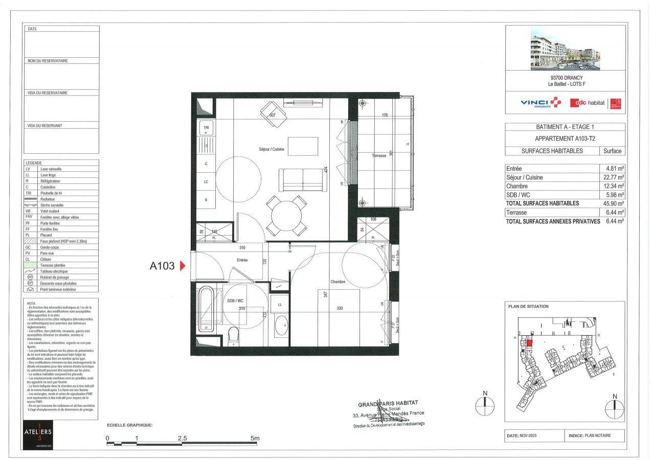 Maison à louer, 46m², DRANCY