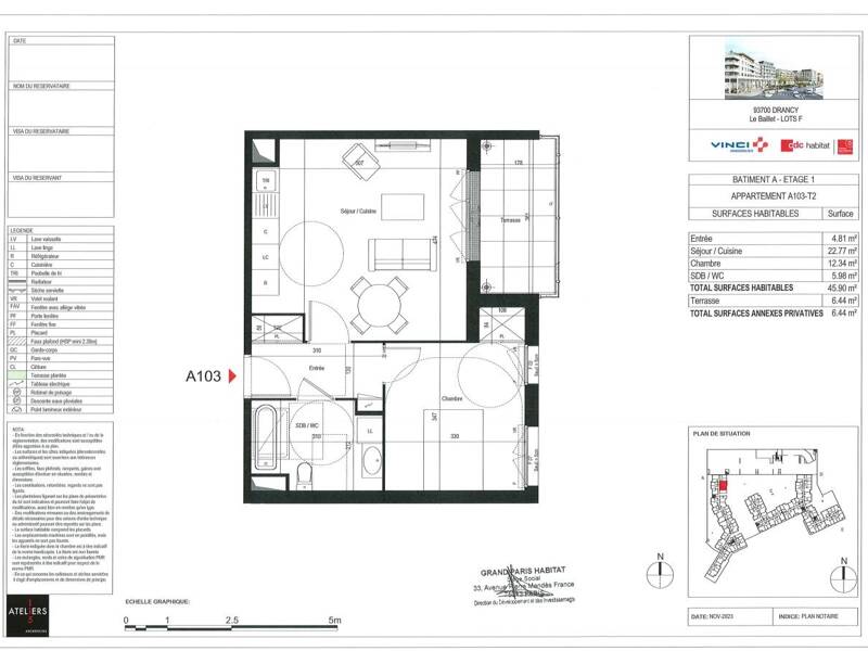 Maison à louer, 46m², DRANCY