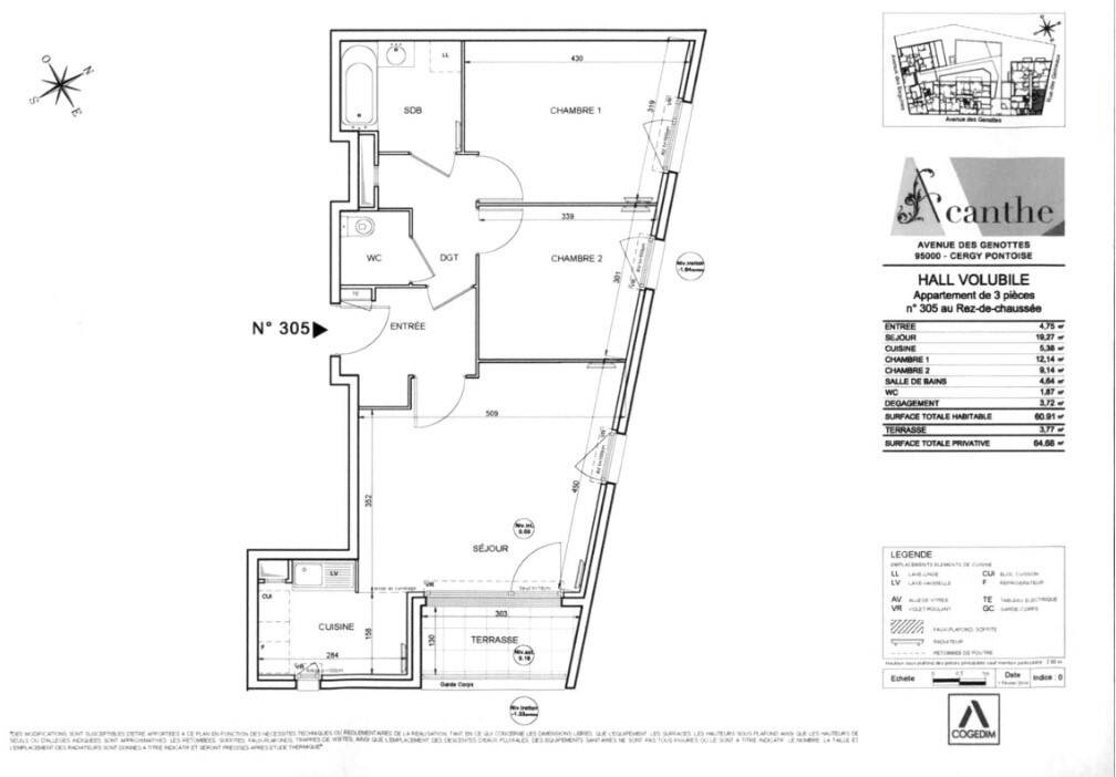 Maison à louer, 61m², CERGY