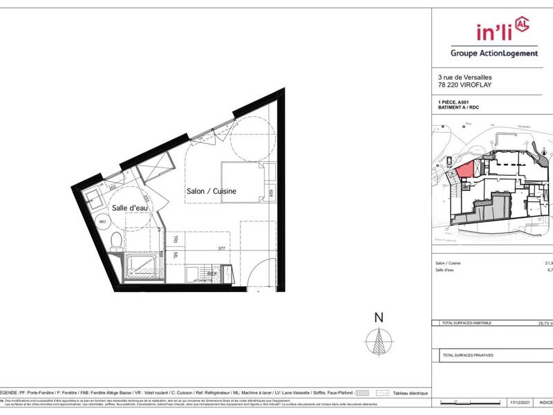 Maison à louer, 28m², VIROFLAY