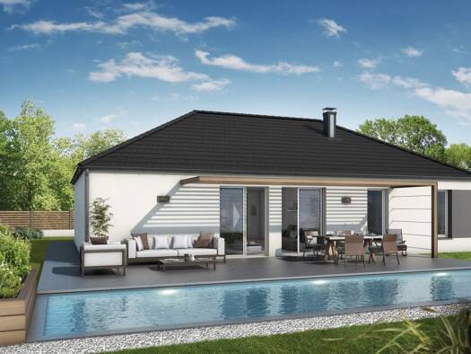 Terrain avec maison neuve à vendre 230 148 € 4 pièces 3 chambres 85 m² 783 m² de terrain Saint-Loup-de-Varennes 71240