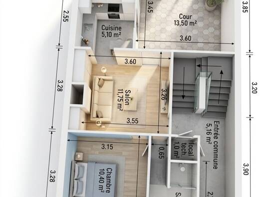 Immeuble à vendre 220 000 € 110 m² Auneau-Bleury-Saint-Symphorien 28700