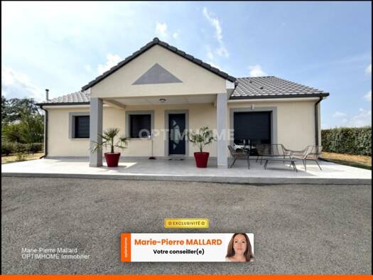 Maison de plain-pied à vendre - Première occupation 248 500 € 5 pièces 3 chambres 105 m² 1 272 m² de terrain Blessac 23200