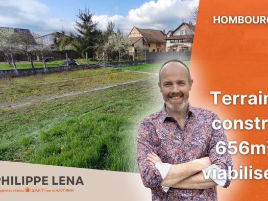 Terrain constructible viabilisé à vendre 125 000 € 656 m² de terrain Hombourg 68490