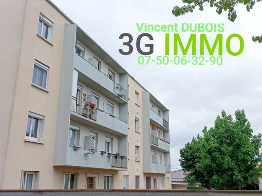 Appartement à vendre 108 000 € 3 pièces 2 chambres 56,09 m² Étage 3/3 Est-Chateaufleury Romans-sur-Isère 26100