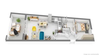 Appartement à louer 828 € 2 pièces 1 chambre 53 m² 2ème étage Coudoux 13111