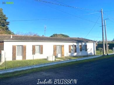 Maison de plain-pied à vendre 149 800 € 4 pièces 3 chambres 90 m² 600 m² de terrain Berson 33390