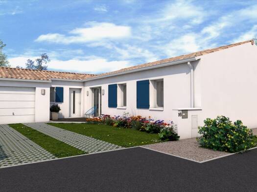 Terrain avec maison neuve à vendre 264 428 € 5 pièces 3 chambres 104,4 m² 407 m² de terrain Sud Surgères 17700