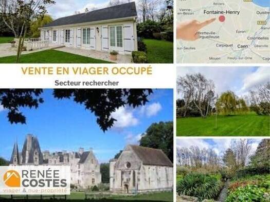 Maison en viager occupé Bouquet 75 415 € 5 pièces 5 chambres 122 m² 9 015 m² de terrain Fontaine-Henry 14610