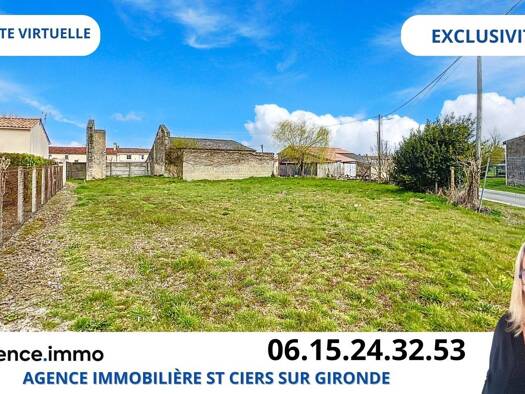 Terrain à vendre 25 000 € 673 m² de terrain Braud-et-Saint-Louis 33820