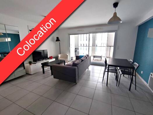 Colocation à louer 495 € 1 pièce 23 m² RDC Gare Sud Nantes 44000