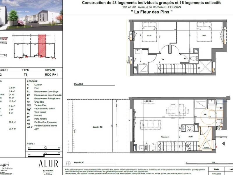 Maison à louer, 68m², LEOGNAN