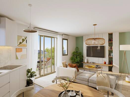 Duplex à vendre - Neuf 840 000 € 3 pièces 2 chambres 70 m² Étage 2/6 Secrétan Paris 19ème 75019