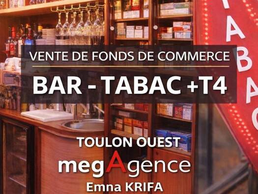 Bar / Café à vendre Fonds de commerce 645 000 € 242 m² d'espace de restauration Pont-du-Las Toulon 83200