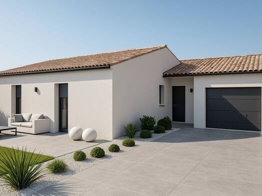 Terrain avec maison neuve à vendre 231 017 € 5 pièces 4 chambres 95 m² 3 880 m² de terrain Mervent 85200