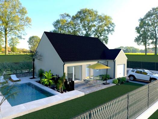 Terrain avec maison neuve à vendre 169 000 € 6 pièces 3 chambres 76 m² 1 000 m² de terrain Le Héron 76780