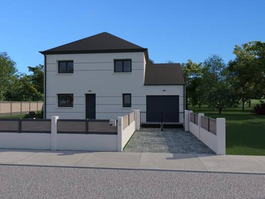 Terrain avec maison neuve à vendre 225 610 € 1 pièce 1 chambre 90 m² 509 m² de terrain Saint-Martin-de-Mailloc 14100