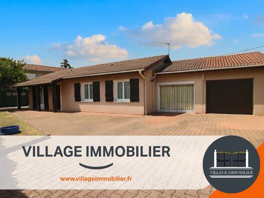 Maison de plain-pied à vendre 439 000 € 4 pièces 3 chambres 100 m² 544 m² de terrain Sud Est Mions 69780