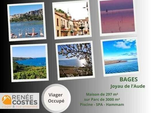 Maison en viager occupé Bouquet 199 000 € 7 pièces 4 chambres 290 m² 3 200 m² de terrain Ecarts Narbonne 11100