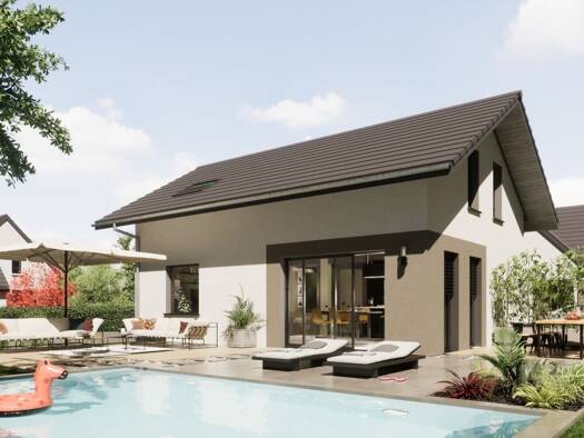 Terrain avec maison neuve à vendre 574 600 € 6 pièces 5 chambres 110 m² 700 m² de terrain Vaulx 74150