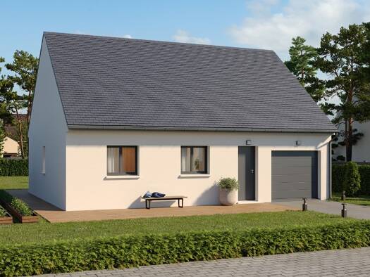 Terrain avec maison neuve à vendre 273 873 € 3 pièces 2 chambres 71 m² 450 m² de terrain Boissise-la-Bertrand 77350