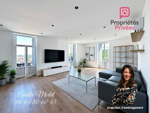 Appartement à vendre 195 000 € 4 pièces 3 chambres 105 m² Étage 3/3 Ouest Thermal Châtel-Guyon 63140