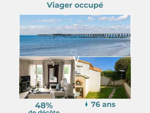 Maison en viager occupé Bouquet 84 650 € 4 pièces 3 chambres 76 m² 180 m² de terrain La Palun-Bausset Florides-Raphelle Marignane 13700