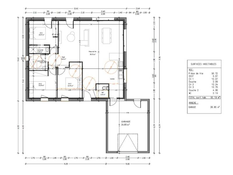 Maison à louer, 93m², TALMONT SAINT HILAIRE